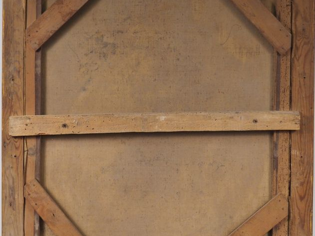 Ecole française fin XVIIIème début XIXème. "Vierge à l'enfant". Huile 