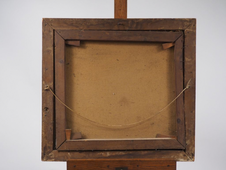 Ecole française début XIXème. "Père et sa fille". Huile sur toile. Dim