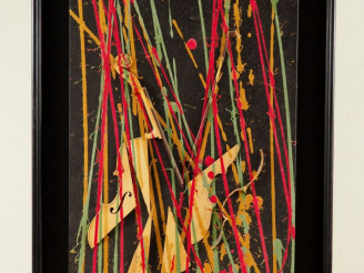 Vente aux enchères ARMAN. "Untitled". Technique mixte sur toile, signée. Dim. : 81 x 60 c