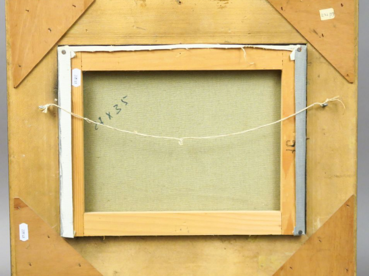 CORTES. "Boulevard animé à Paris". Huile sur toile, signée en bas à dr