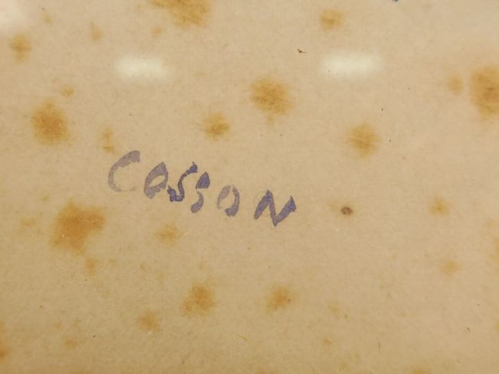 COSSON. "Jeune femme fumant". Aquarelle, signée en bas à gauche. Dim. 