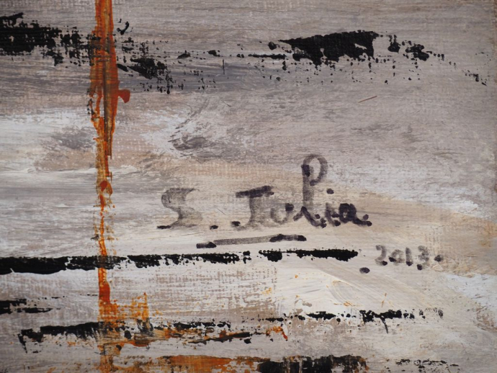 S. JULIA. "Marine". Huile sur toile, signée en bas à droite. Dim. 70 x