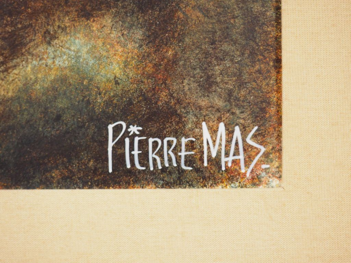 Pierre MAS. "Nature morte". Peinture sur papier. Dim. 38 x 51 cm.