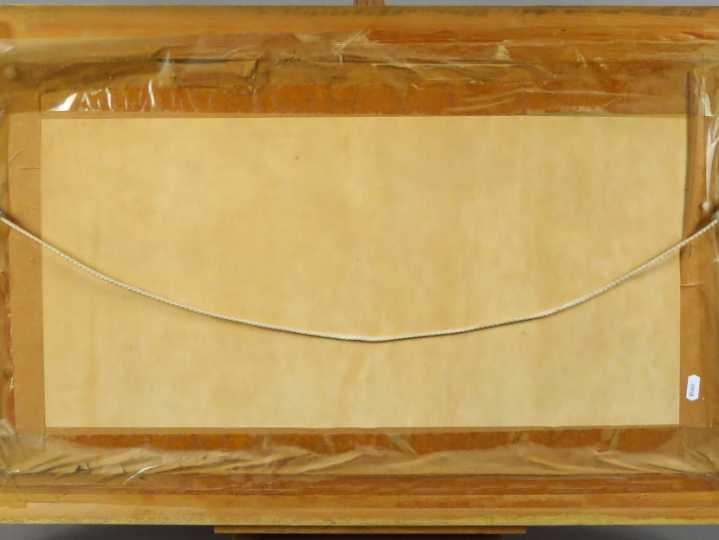 Ecole italienne XXème. "Paysage méditerranéen". Gouache, signée en bas