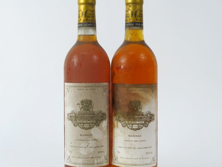 2 BOUTEILLES CHÂTEAU COUTET 1er CC SAUTERNES - 1990 - 1 ET