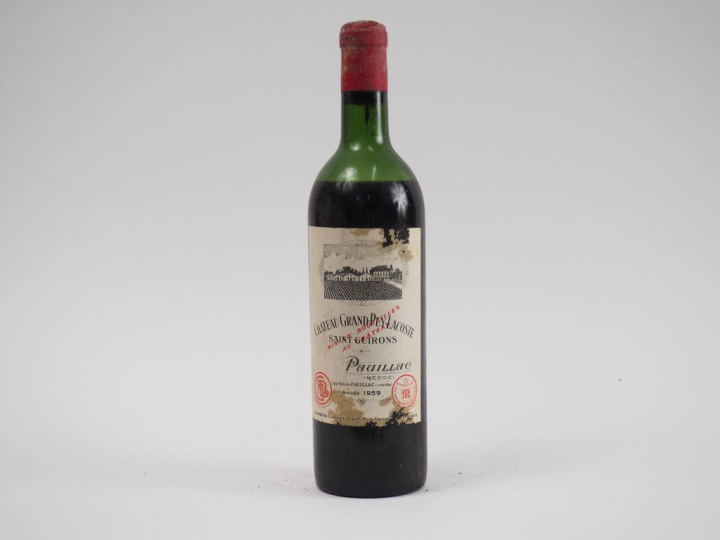 1 BOUTEILLE CHÂTEAU GRAND PUY LACOSTE GCC PAUILLAC - 1959 - BEP/CAPS C