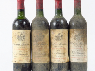 Vente aux enchères 4 BOUTEILLES CHÂTEAU MONTROSE GCC ST ESTEPHE - 1978 - 1 LB/3 HEP/1 BOU