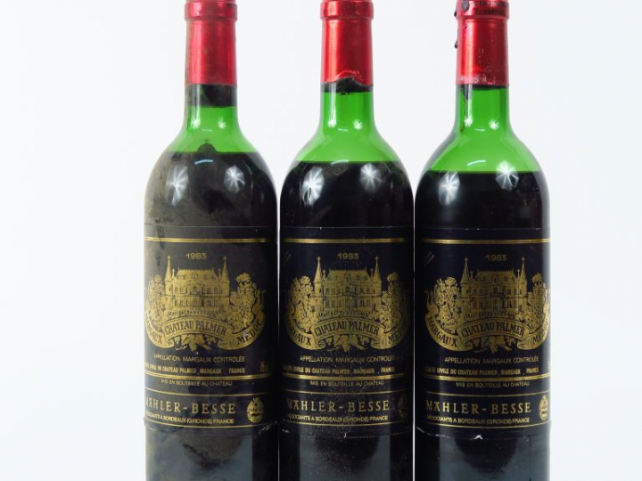 3 BOUTEILLES CHÂTEAU PALMER GCC MARGAUX - 1983 - 1 MEP/1 MEP-BEP/1 BEP