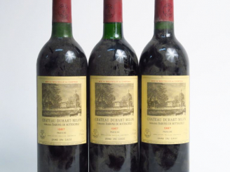 Vente aux enchères 3 BOUTEILLES CHÂTEAU DUHART MILON GCC PAUILLAC - 1987 - 2 LB