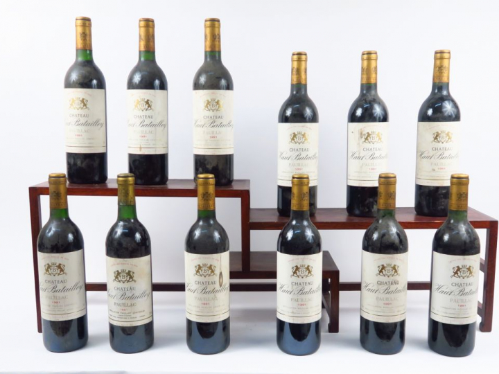 12 BOUTEILLES CHÂTEAU HAUT BATAILLEY GCC PAUILLAC - 1991 - BG+