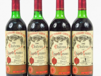 Vente aux enchères 4 BOUTEILLES CHÂTEAU LA CHAPELLE LESCOURS GC ST EMILION - 2 de 1985/4 
