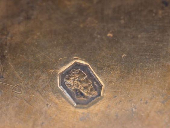 Paire de salerons en argent, poinçon Vieillard, à décor de godrons, re