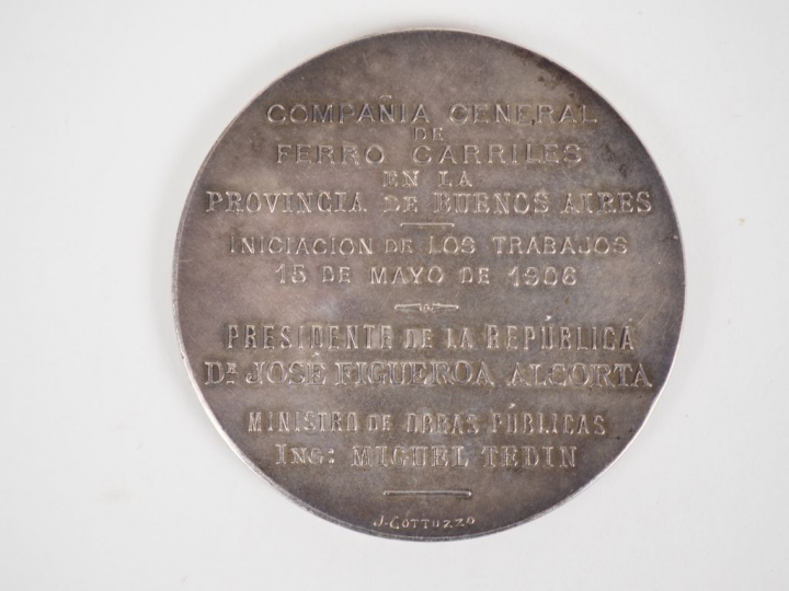 Médaille de la "compania general de ferro carriles en la provincia de 