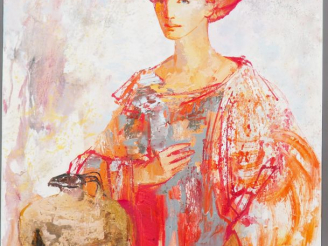 Vente aux enchères LOILIER. "En été". Huile sur toile, signée en bas à droite. Dim.  92 x