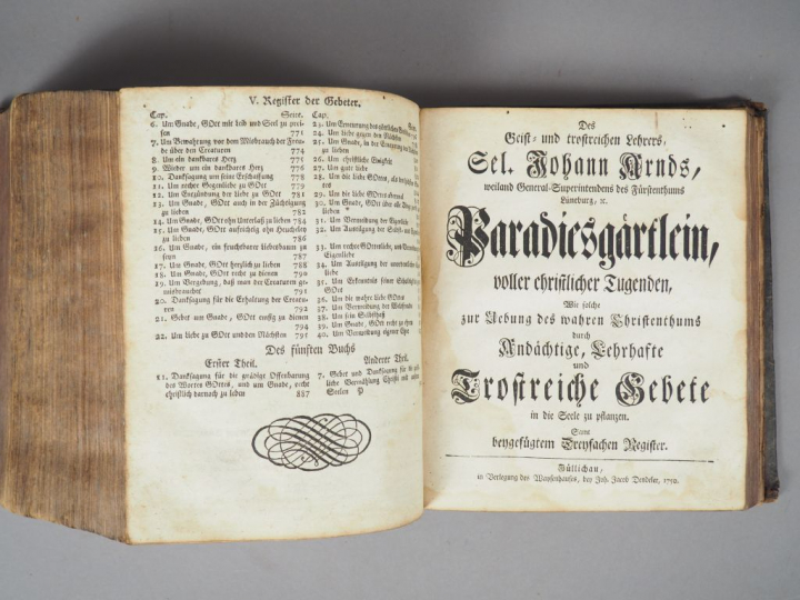 ARNDS (Johan). Wahres Christentum - Paradiegartlein aller Christluchen