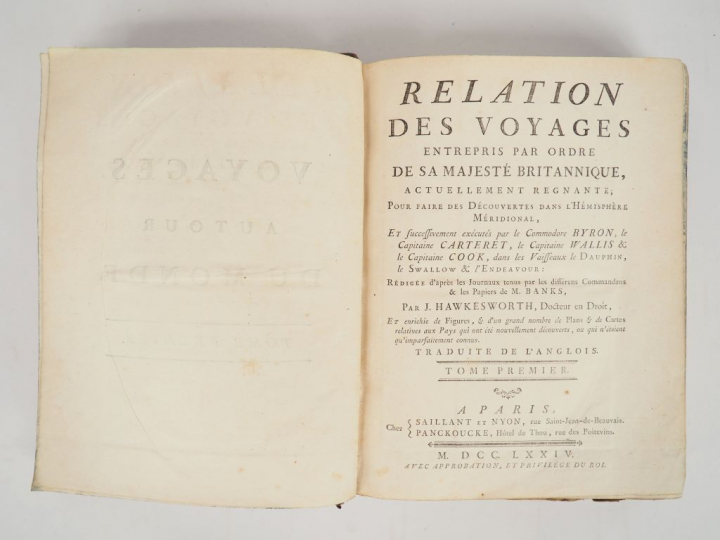 COOK (James). Relation des voyages entrepris par ordre de sa Majesté B