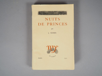 Vente aux enchères KESSEL (Joseph). Nuit des Princes. Paris, NRF. Coll. A la Gerbe 1930. 