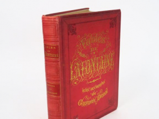 Vente aux enchères LA FONTAINE. Fables, dessins de G. Doré. Paris, Hachette 1868. Percali