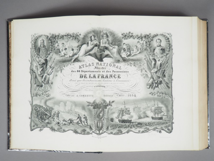 LEVASSEUR (V.). Atlas National Illustré des 86 départements et des pos