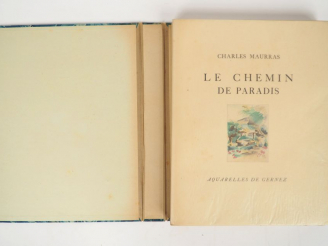 Vente aux enchères MAURRAS (Charles). Le chemin de Paradis. Aquarelles de GERNEZ. Paris, 