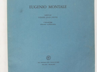 Vente aux enchères MONTALE (Eugenio) Trad. par Pierre Jean Jouve. 8 dessins par Gérard SC