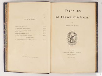 Vente aux enchères NOLHAC (Pierre de). Paysages de France et d'Italie. Paris, Lemerre 189