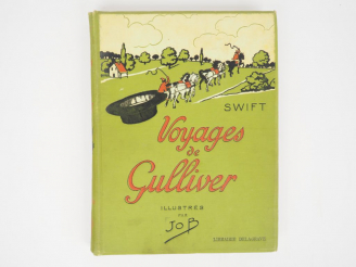 Vente aux enchères SWIFT. Voyages de Gulliver. Illustrations de JOB. Paris, Delagrave 192