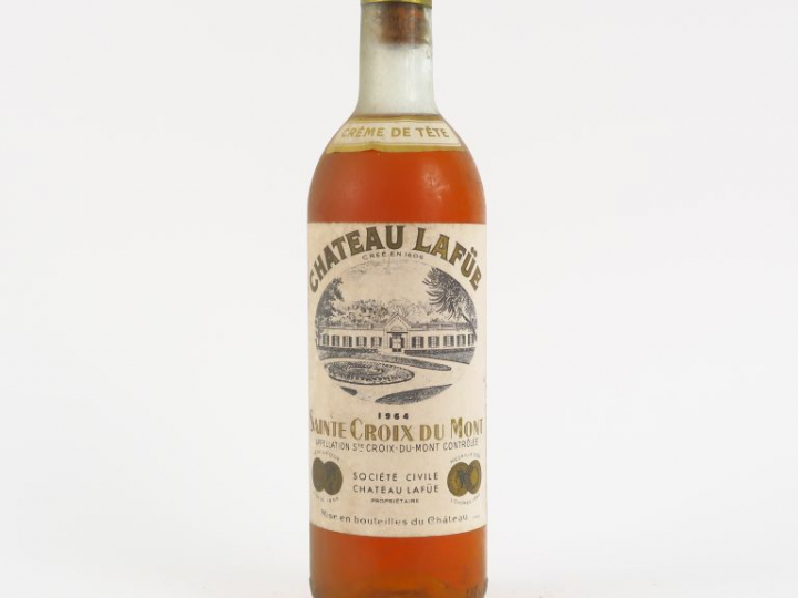 1 BOUTEILLE CHÂTEAU LAFÜE 'CREME DE TÊTE' STE CROIX DU MONT - 1964 - L