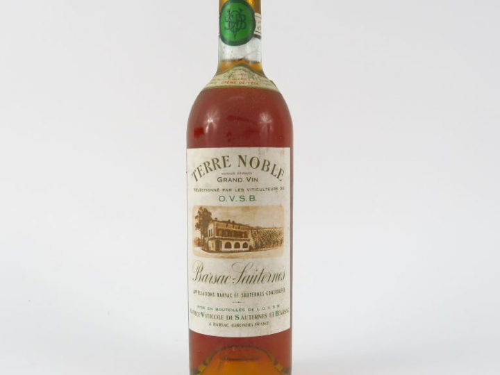 1 BOUTEILLE TERRE NOBLE 'CRÈME DE TÊTE' BARSAC - 1967 - BG+
