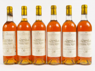 Vente aux enchères 6 BOUTEILLES CHÂTEAU HAUT BERGERON SAUTERNES - 1986 -BG/1 ET