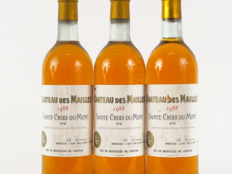 Vente aux enchères 3 BOUTEILLES CHÂTEAU DES MAILLES LARRIEU STE CROIX DU MONT - 1988 - BG