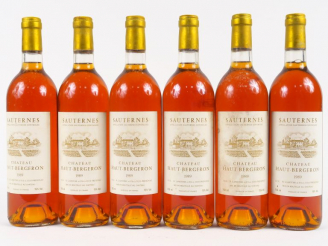 Vente aux enchères 6 BOUTEILLES CHÂTEAU HAUT BERGERON SAUTERNES - 1989 - BG++