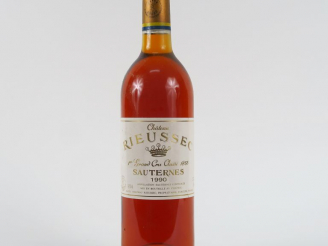 Vente aux enchères 1 BOUTEILLE CHÂTEAU RIEUSSEC 1er CC SAUTERNES - 1990
