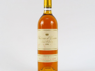 Vente aux enchères 1 BOUTEILLE CHÂTEAU D'YQUEM 1er CCS SAUTERNES - 1990