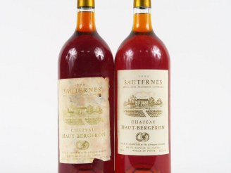 Vente aux enchères 2 MAGNUMS CHÂTEAU HAUT BERGERON SAUTERNES - 1990 - 1 ETA