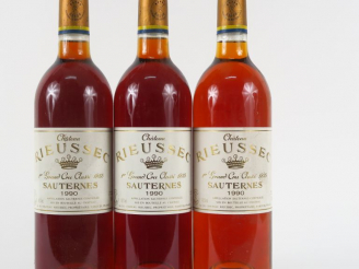 Vente aux enchères 3 BOUTEILLES CHÂTEAU RIEUSSEC 1er CC SAUTERNES - 1990