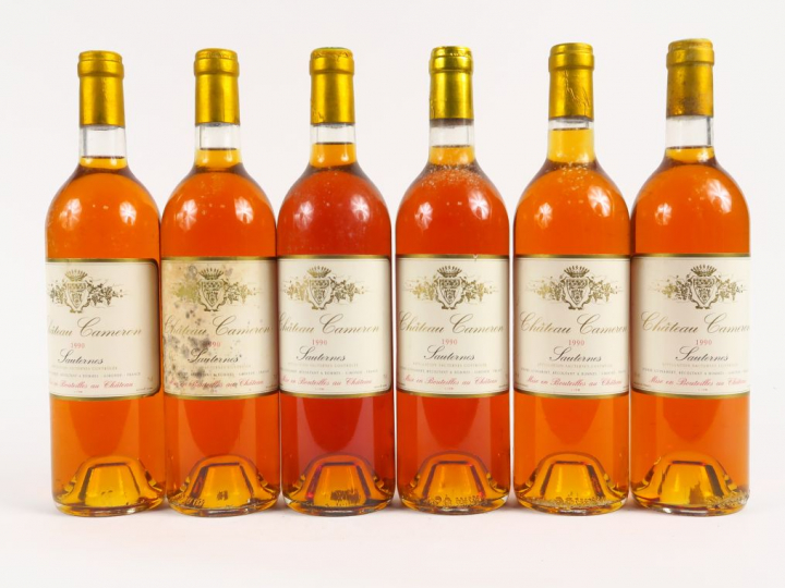 6 BOUTEILLES CHÂTEAU CAMERON SAUTERNES - 1990