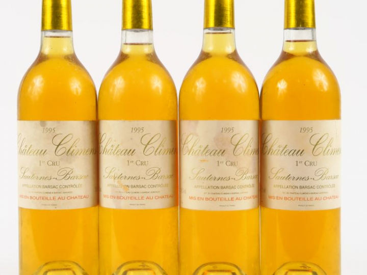 4 BOUTEILLES CHÂTEAU CLIMENS 1er CC SAUTERNES - 1995