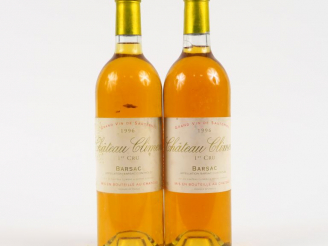 Vente aux enchères 2 BOUTEILLES CHÂTEAU CLIMENS 1er CC SAUTERNES - 1996