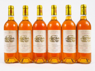 Vente aux enchères 6 BOUTEILLES CHÂTEAU HAUT BERGERON SAUTERNES - 1999