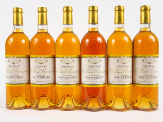 Vente aux enchères 6 BOUTEILLES CHÂTEAU CLOS HAUT PEYRAGUEY 1er CC SAUTERNES - 2001