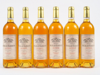 Vente aux enchères 6 BOUTEILLES CHÂTEAU SIGALAS RABAUD 1er CC SAUTERNES - 2001