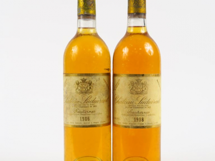 2 BOUTEILLES CHÂTEAU SUDUIRAUT 1er CC SAUTERNES - 1986-1988/EF