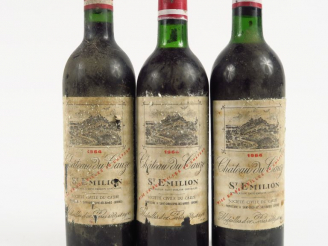 Vente aux enchères 3 BOUTEILLES CHÂTEAU DE CAUZE ST EMILION - 1964 - 1 BG/1 LB/EA