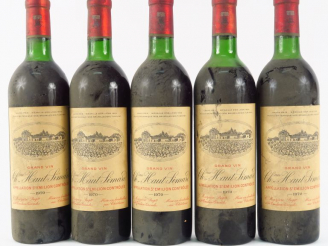 Vente aux enchères 5 BOUTEILLES CHÂTEAU HAUT SIMARD ST EMILION - 1970 - 4 LB/1 MEP
