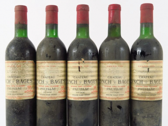Vente aux enchères 5 BOUTEILLES CHÂTEAU LYNCH BAGES GCC PAUILLAC - 1973 - 3 BG/1 HEP