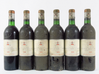 Vente aux enchères 6 BOUTEILLES CHÂTEAU PAPE CLEMENT CC GRAVES - 1973 - BG