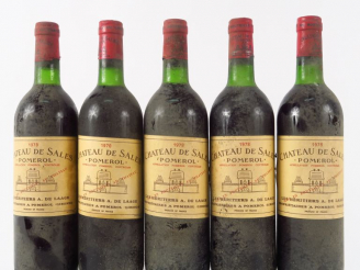 Vente aux enchères 5 BOUTEILLES CHÂTEAU DE SALES POMEROL 1978 - BG-LB