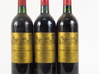Vente aux enchères 3 BOUTEILLES CHÂTEAU DURFORT VIVENS GCC MARGAUX - 1986 - BG
