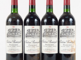 Vente aux enchères 4 BOUTEILLES CHÂTEAU BEAUREGARD POMEROL - 1986 - BG
